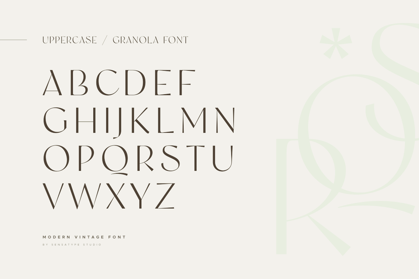 Granola - Unique Modern Vintage Font – Sensatype Studio