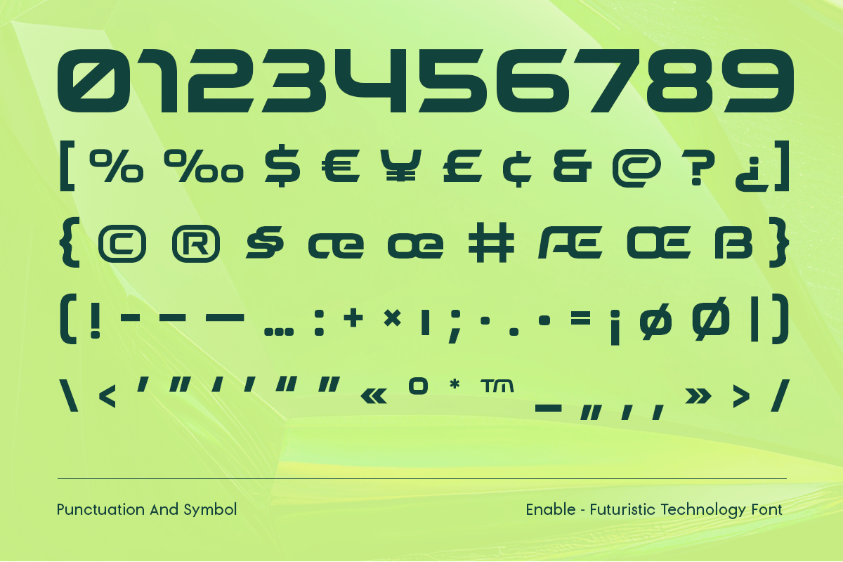 Enable - Futuristic Technology Font – Sensatype Studio