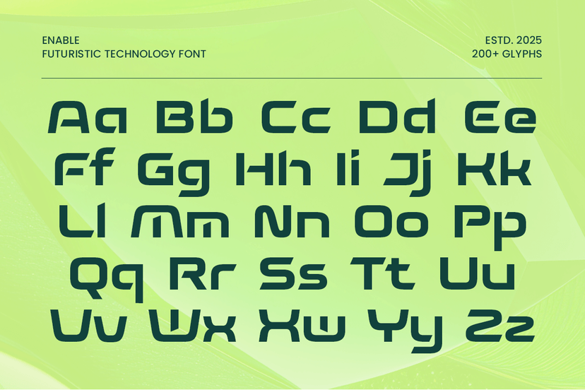 Enable - Futuristic Technology Font – Sensatype Studio